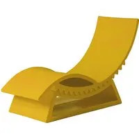 slide bain de soleil chaise longue tic tac (jaune - polyéthylène)