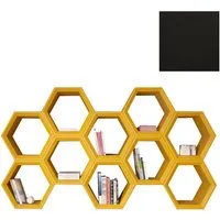slide bibliothèque hexa (noir - polyéthylène)