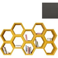 slide bibliothèque hexa (gris éléphant - polyéthylène)