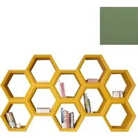 slide bibliothèque hexa (vert mauve - polyéthylène)