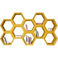 slide bibliothèque hexa (jaune - polyéthylène)