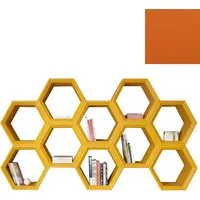 slide bibliothèque hexa (orange - polyéthylène)