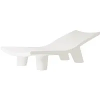 slide chaise longue pour extérieur low lita lounge (blanc lait - polyéthylène)