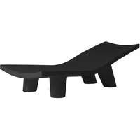 slide chaise longue pour extérieur low lita lounge (noir - polyéthylène)