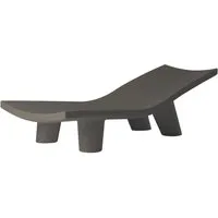 slide chaise longue pour extérieur low lita lounge (chocolat / gris - polyéthylène)