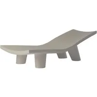 slide chaise longue pour extérieur low lita lounge (gris pigeon - polyéthylène)