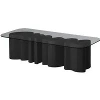 slide table basse amore table (noir - polyéthylène et verre)