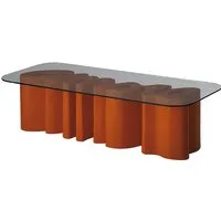 slide table basse amore table (orange - polyéthylène et verre)