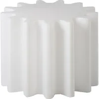 slide table basse / tabouret gear (blanc lait - polyéthylène)