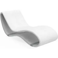 talenti bain de soleil chaise longue d'extérieur breez 2.0 collection premium (white - aluminium et tissu microfeel)