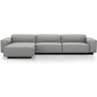 vitra canapé à trois places avec chaise longue à gauche soft modular sofa (cosy - tissu cat. f80)