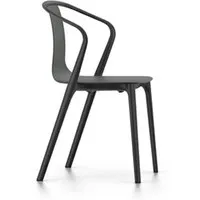 vitra chaise avec accoudoirs belleville armchair plastic (basalt - polyamide moulé par injection)