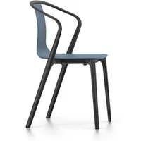 vitra chaise avec accoudoirs belleville armchair plastic (sea blue - polyamide moulé par injection)