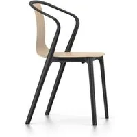vitra chaise avec accoudoirs belleville armchair wood (chêne naturel - coque en bois et polyamide moulé par injection)