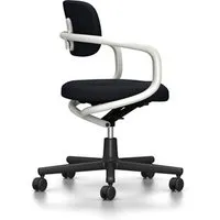 vitra chaise de bureau allstar avec accoudoirs blancs (noir - polyamide, tissu hopsak)