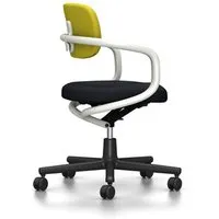 vitra chaise de bureau allstar avec accoudoirs blancs (jaune/vert tilleul - polyamide, tissu hopsak)