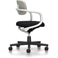 vitra chaise de bureau allstar avec accoudoirs blancs (warmgrey/ivoire - polyamide, tissu hopsak)