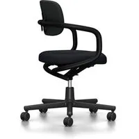 vitra chaise de bureau allstar avec accoudoirs noirs (gris foncé - polyamide, tissu hopsak)