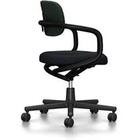 vitra chaise de bureau allstar avec accoudoirs noirs (pétrol/marron marais - polyamide, tissu hopsak)