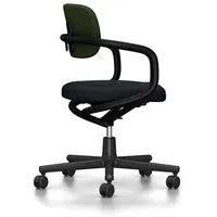 vitra chaise de bureau allstar avec accoudoirs noirs (noir/forêt - polyamide, tissu hopsak)