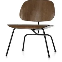 vitra chaise longue plywood lcm (noyer pigmenté noir / basic dark - noyer / acier)