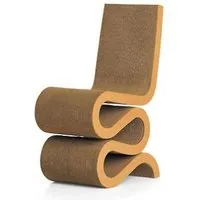 vitra chaise wiggle side chair (naturel - carton)