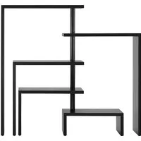 zanotta meuble à étagères pivotantes joy (5 étagères noires - medium density fiberboard)
