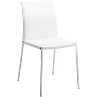 zanotta set de 2 chaises lia 2086 (blanc - cuir scozia cat. 90)