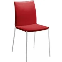 zanotta set de 2 chaises lia 2086 (rouge - cuir nappa cat. 95)