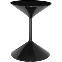 zanotta table basse tempo (h 36 cm noir - poliuretano et acier)
