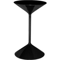 zanotta table basse tempo (h 50 cm noir - poliuretano et acier)