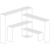 zeus set de 4 consoles easy bridge (blanc gaufré - métal verni)