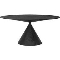 desalto table ronde clay (ø 140 cm / pierre lavique - base en polyuréthane / plateau mdf avec revêtement)
