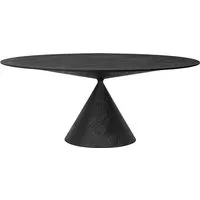 desalto table ronde clay (ø 160 cm / pierre lavique - base en polyuréthane / plateau mdf avec revêtement)