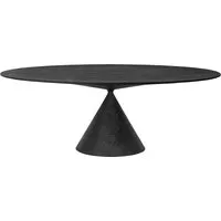 desalto table ronde clay (ø 180 cm / pierre lavique - base en polyuréthane / plateau mdf avec revêtement)