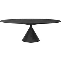 desalto table ronde clay (ø 200 cm / pierre lavique - base en polyuréthane / plateau mdf avec revêtement)