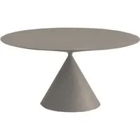 desalto table ronde clay (ø 120 cm / ciment gris - base en polyuréthane / plateau mdf avec revêtement)