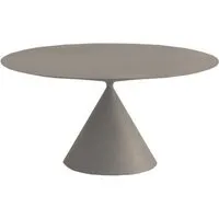 desalto table ronde clay (ø 140 cm / ciment gris - base en polyuréthane / plateau mdf avec revêtement)