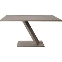 desalto table carré element 148 x 148 cm (ciment gris - base en acier/ plateau en mdf recouvert)