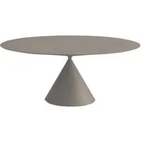 desalto table oval clay (110x160 cm / béton gris lune - base en polyuréthane / plateau mdf avec revêtement)