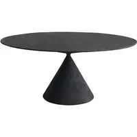 desalto table oval clay (120x200 cm / béton noir - base en polyuréthane / plateau mdf avec revêtement)