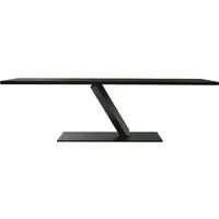 desalto table rectangulaire element 200 x 99 cm (laqué noir opaque - base en acier / plateau en métal)