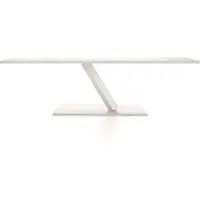 desalto table rectangulaire element 200 x 99 cm (laccato blanc opaco - base en acier / plateau en métal)