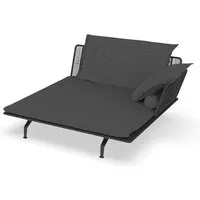 talenti canapé chaise longue gauche d'extérieur cruise alu collection icon (graphite / dark grey - tissu et aluminium peint)
