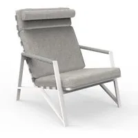 talenti fauteuil lounge d'extérieur cottage collection icon (white / light grey - tissu et aluminium peint)