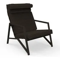talenti fauteuil lounge d'extérieur cottage collection icon (mokka / dark brown - tissu et aluminium peint)