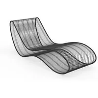 talenti bain de soleil chaise longue d'extérieur breez collection premium (graphite - acier verni)