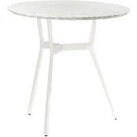 tribù table bistrot ø 80 cm d'extérieur branch (blanc - aluminium et granit)