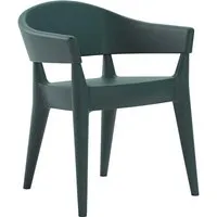 alma design set de 2 fauteuils jo (vert bois - polyéthylène)
