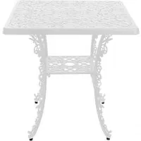 seletti table carré industry garden (blanc - aluminium)
